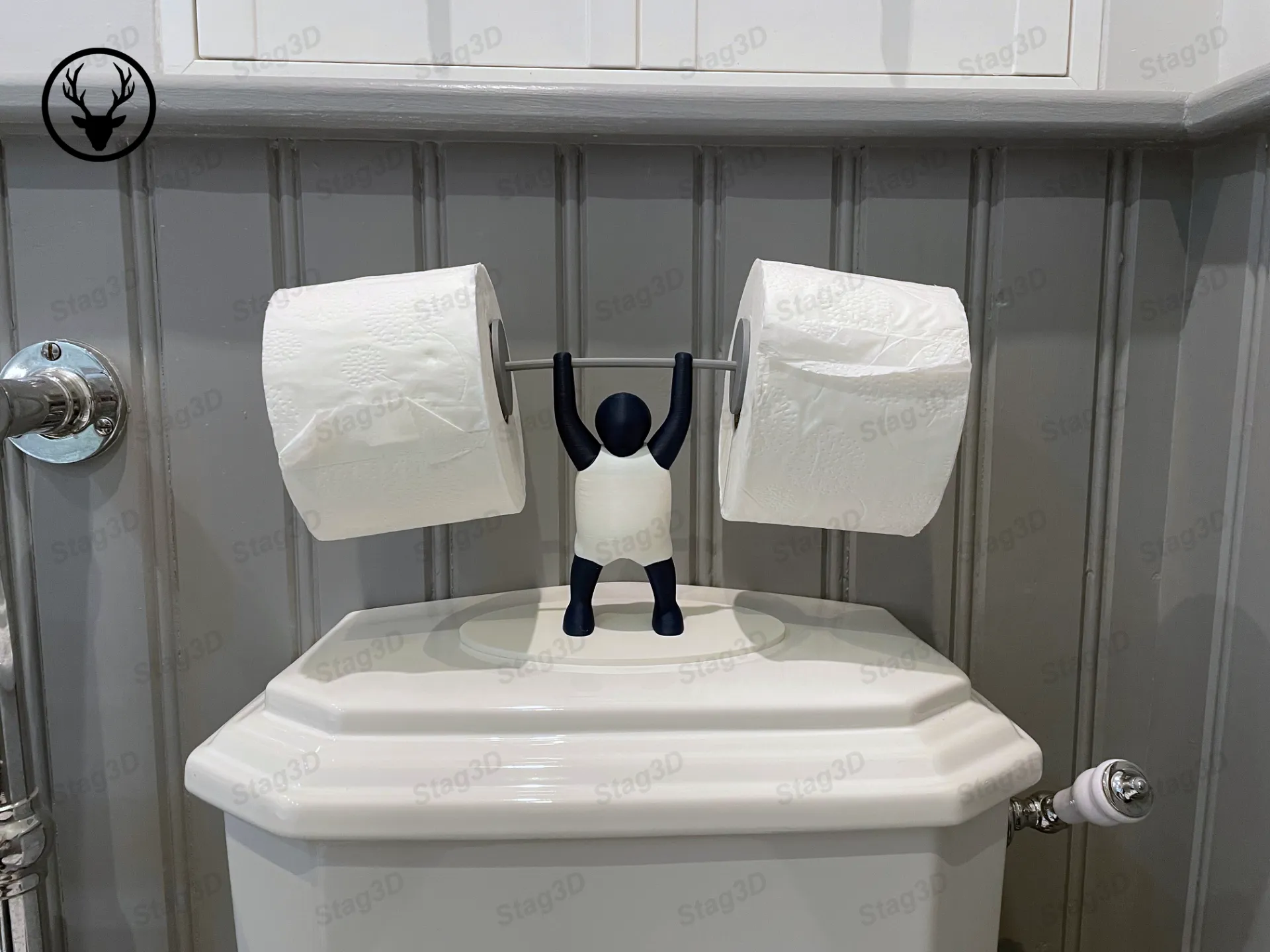 The Strongman toilet roll holder